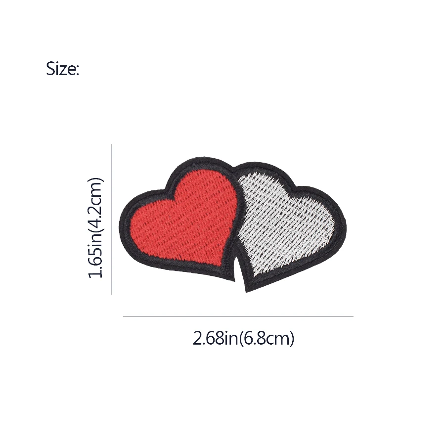 Diy love twins patches for clothing iron embroidered patch applique iron on patches sewing accessories badge stickers on clothes