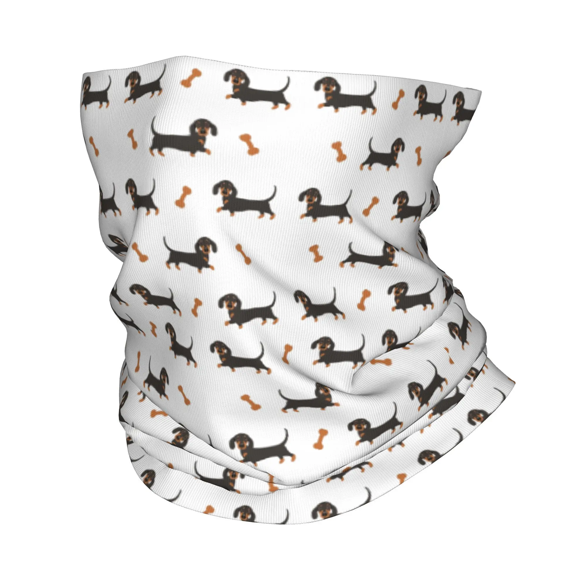 ブラックとタン ダックスフント ソーセージ ドッグ バンダナ ネックカバー プリント ラップ スカーフ 多用途 フェイスマスク サイクリング ユニセックス 大人 洗える