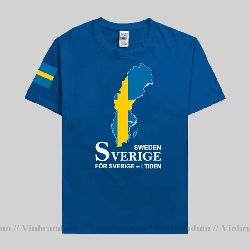 Sweden Sverige Swedish Swede T Shirt Men Kingdom of Sweden Brand Printed Tee Shirt for Country Nation Team New SE Flag T-Shirt