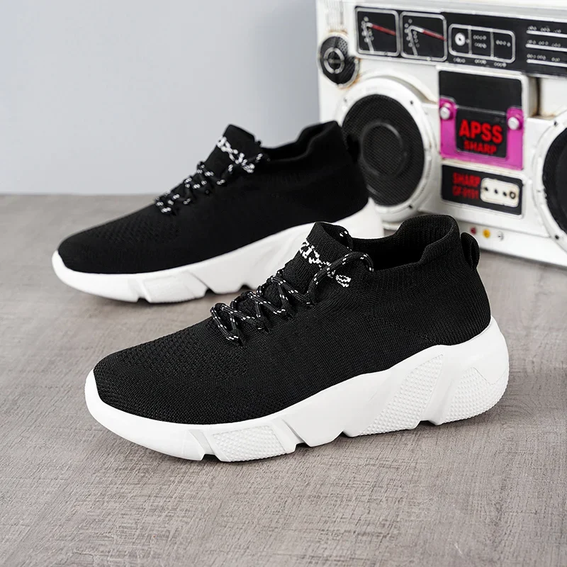 Platform Sports Shoes Woman Skid-Proof Women's Vulcanizing Shoes Sporty Loafers Woman 2024 Whitte Black Sneakers Woman Tennis