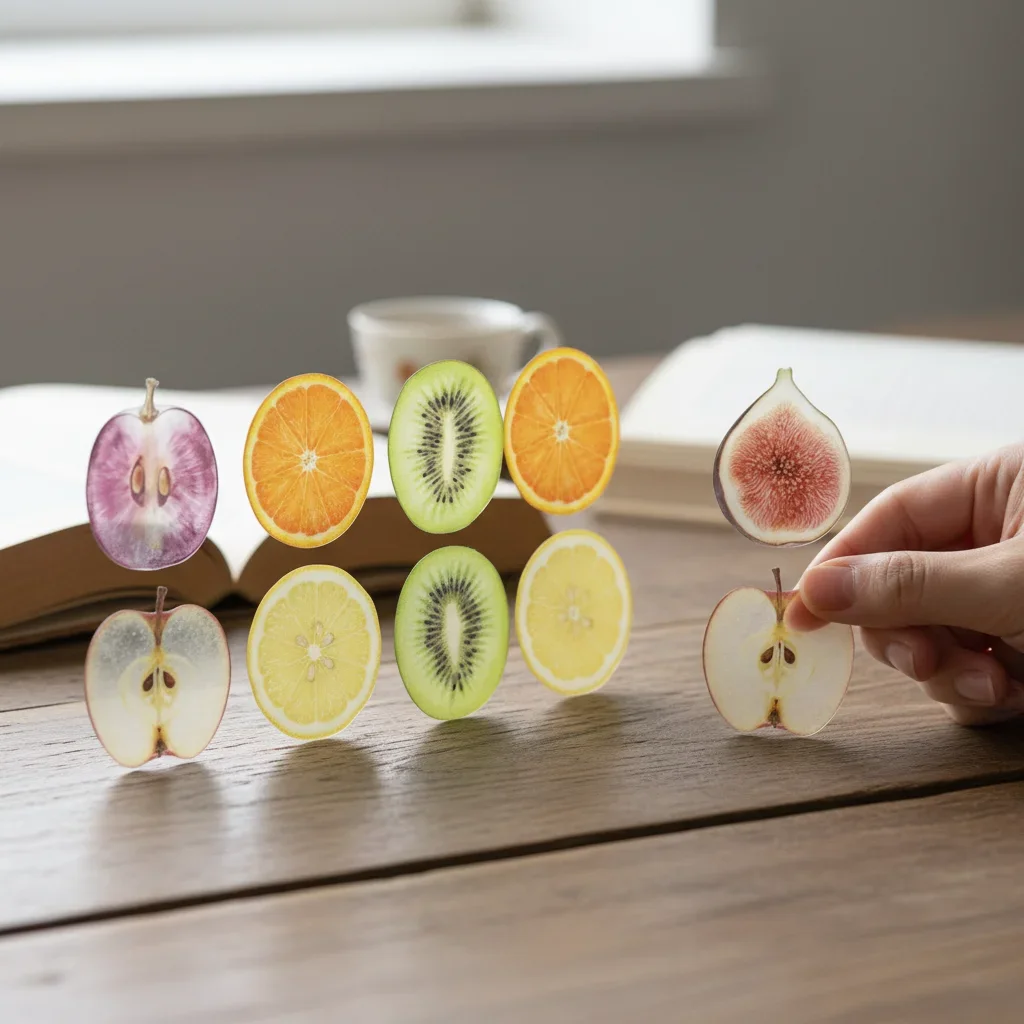 Cute Delicate Apple Bookmark Premium Feeling Unique Grape Tomato Bookmarks Transparent Simulation Bookmark Reading Accessory