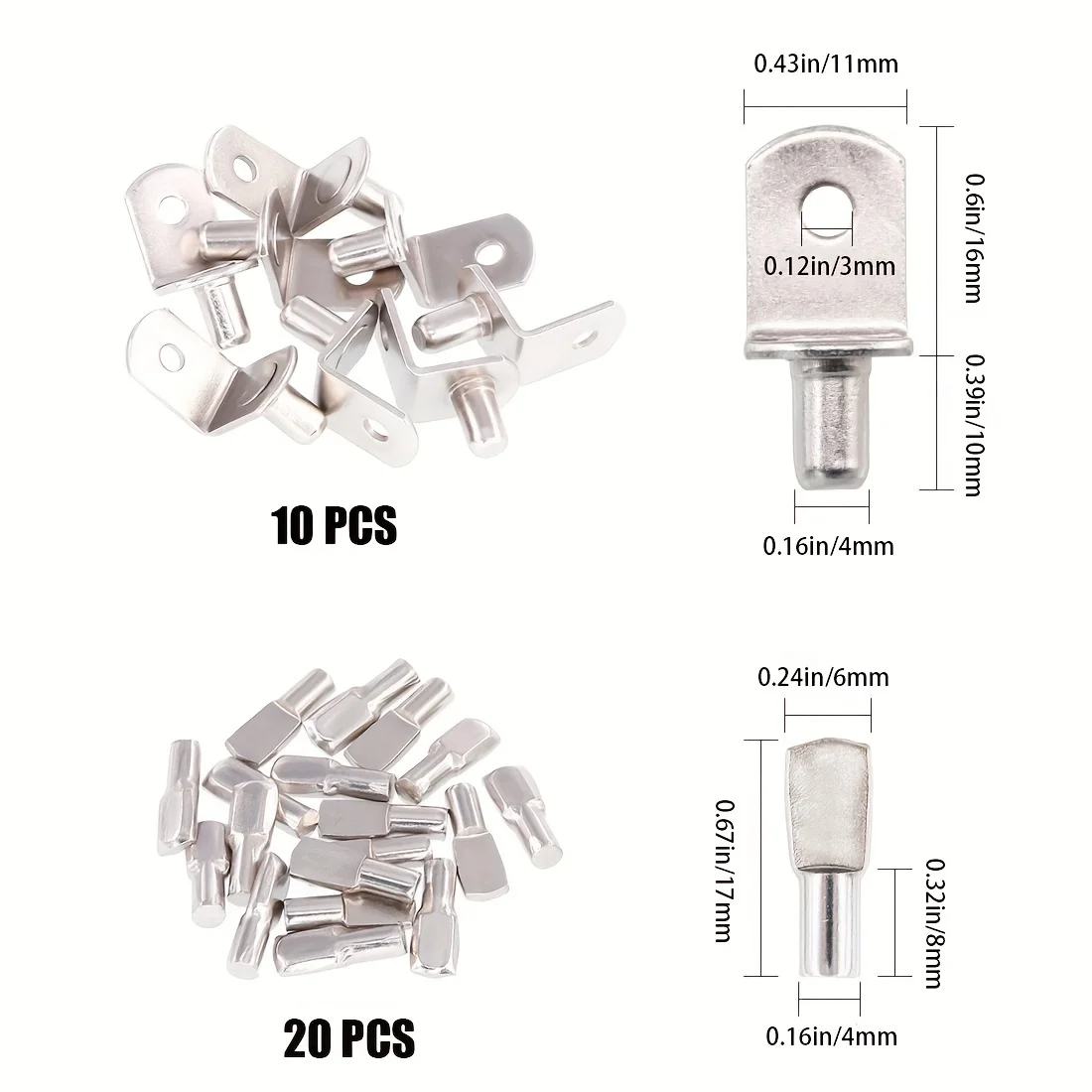 90pcs Cabinet Shelf Pegs, 5mm Shelf Pins, Metal Shelf Bookshelf Pegs, Shelf Pin Shelf Holder,  Shelf Pins 5mm Peg Shelf Holders