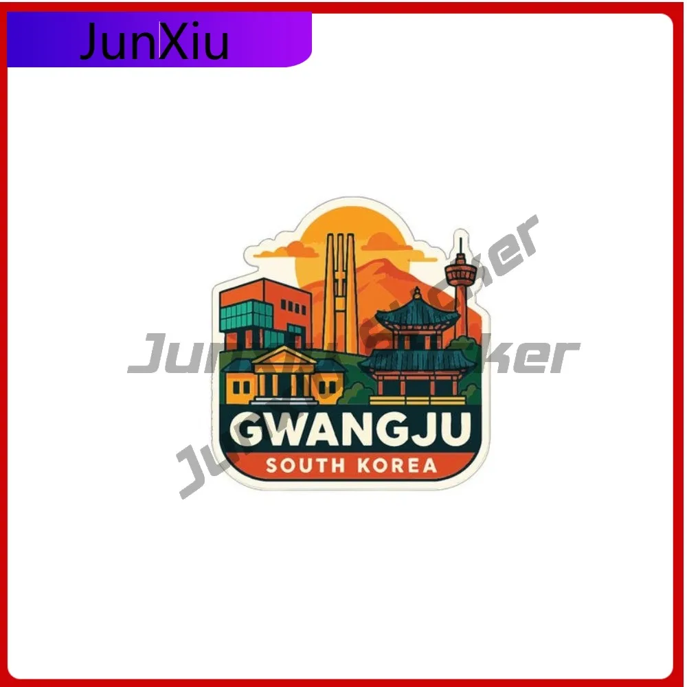 

Gwangju South Korea City Sticker Travel Decorative Vinyl Decal Camper Windows Truck Electric Scooter Windshield Cover Scratch
