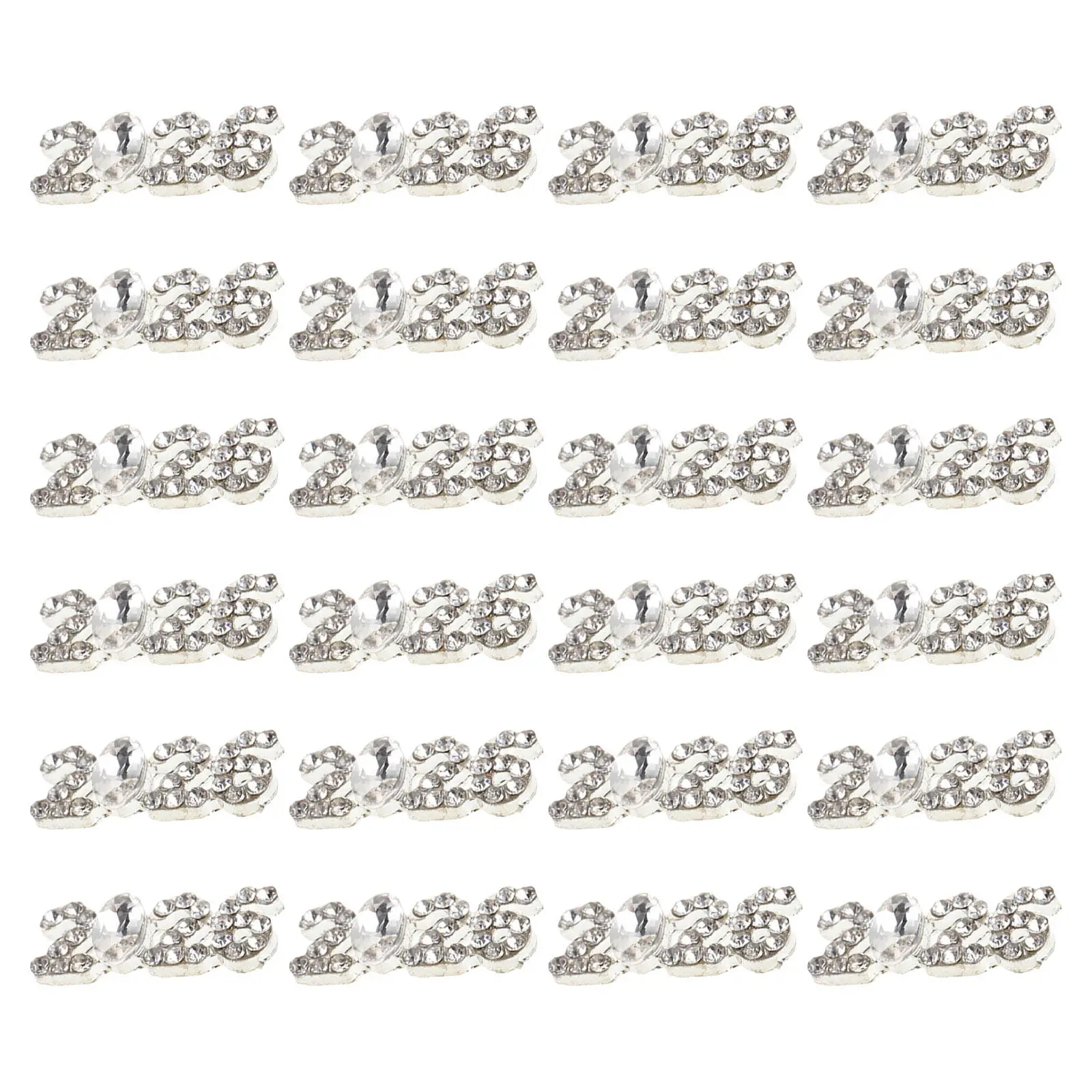 40Pcs Nail Rhinestones Art Charms Number 2026 Flatback Manicure Decorations Luxury Nail Jewelry Accessories Crafts Rhinestone