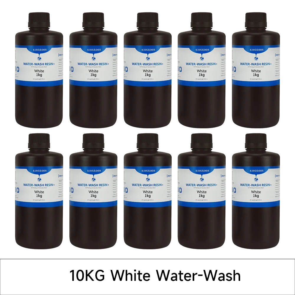 10KG standaard / waterwasbare hars 405nm UV-uitharding Lage geur Lage viscositeit fotopolymeerhars voor hars 3D-printers