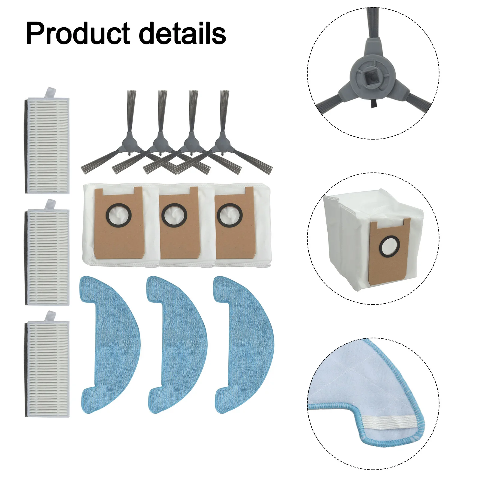 Maintenance Comprehensive Accessory Set Compatible with the For Loorow AT800 Robot Vacuum Featuring Key Components