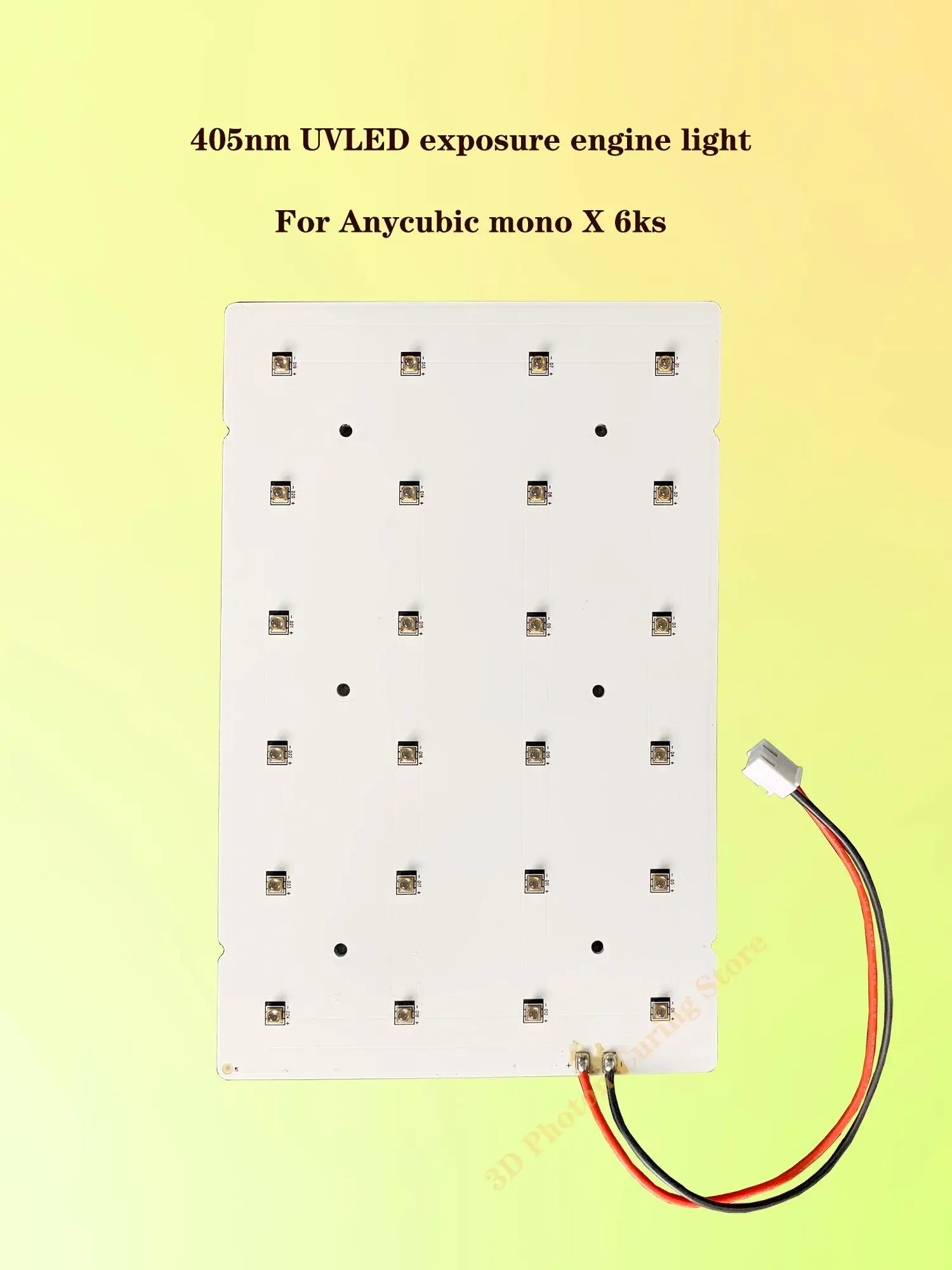 Anycubic X2/6ks UVLED Board 24 pcs UV LED Light 405nm Light Source Replacing the UV LED Board for Use Plate 3D Printer Accessory