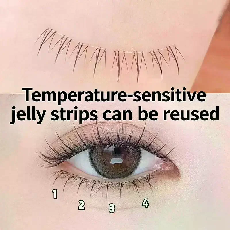 Natural Looking Ultra Soft Split Segments Glue Free Small 240 Clusters Lower Eyelash False Eyelashes Transparent For Be