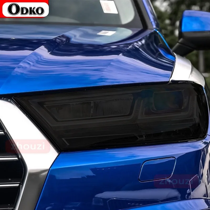 

Car Headlight Protective Film Smoked Black TPU Sticker For Audi A3 RS3 S3 A4 S4 B9 A5 A6 S6 C8 A7 A8 D4 TT TTS Q3 Q5 Q7 Q8 RSQ8
