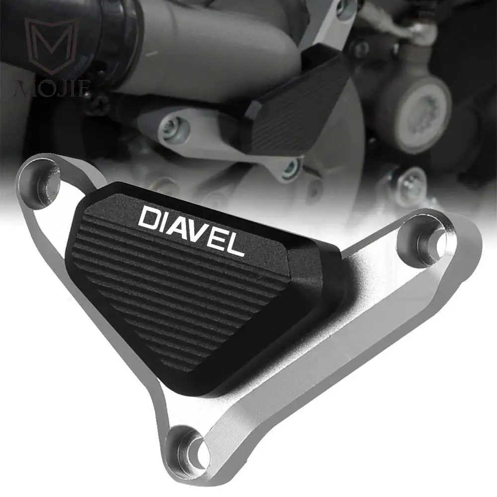 

For DUCATI DIAVEL AMG DIAVEL CARBON Diavel CROMO STRADA 2013 CNC Slider Crash Pad Cooler Motorcycle Water Pump Cover Protector