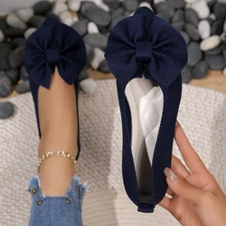 2024 New Summer Style Fashionable Comfortable and Versatile Women's Shoes Casual Simple Wear-resistant Flat Bottom Bow Shoes