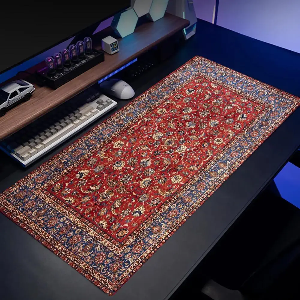 Vintage Persian Rug Mousepad Desk Mats Setup Laptop Accessories Desk Gadgets Gaming Mat Office Mouse Mat Gamer Setup Decoration