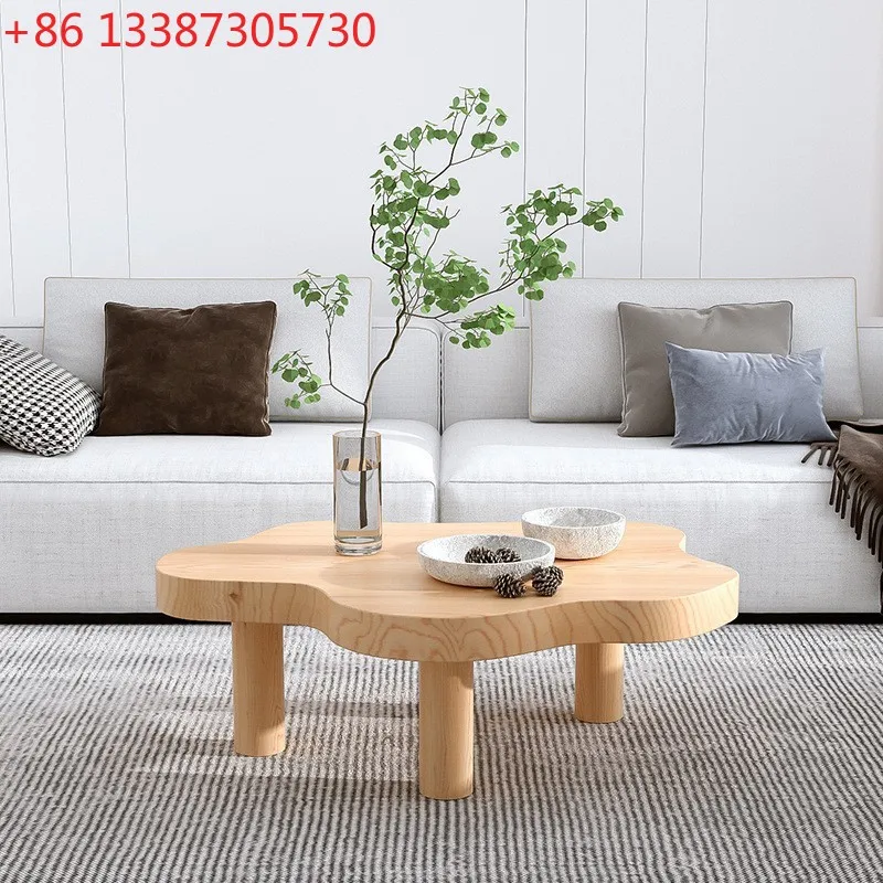 

Скандинавский бытовой журнальный столик из цельного дерева, креативный приставной столик специальной формы для гостиной, небольшой квартиры