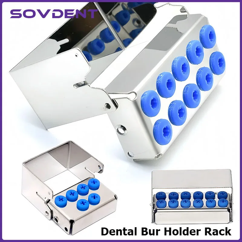 Dental Bur Holder 6/10/12/ 8/30 Holes Sterilizer Endo File Disinfection Box Organizer 135℃ Autoclavable Sterilizable Lab Tools
