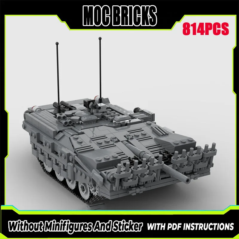

New Moc Building Blocks Military Model Strv 103 C Tank Modular Building Blocks Gift Children's Toy DIY Assembly Set