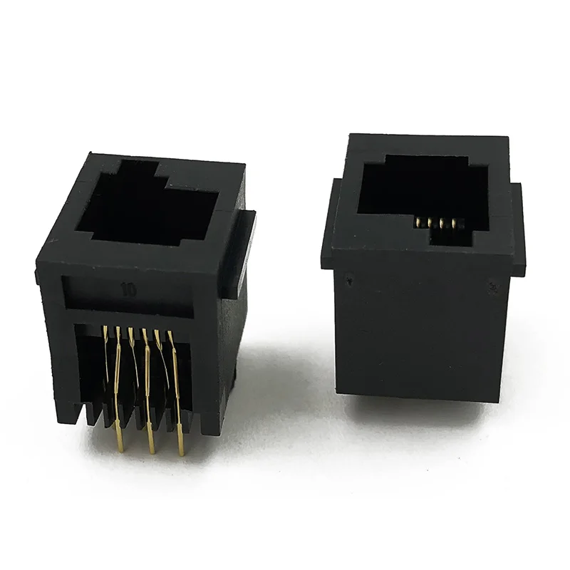 

15PCS RJ11 Connector Left Buckle Plug Socket 5222 Telephone Jack Female RJ12 6P6C For LE GO EV3 NXT