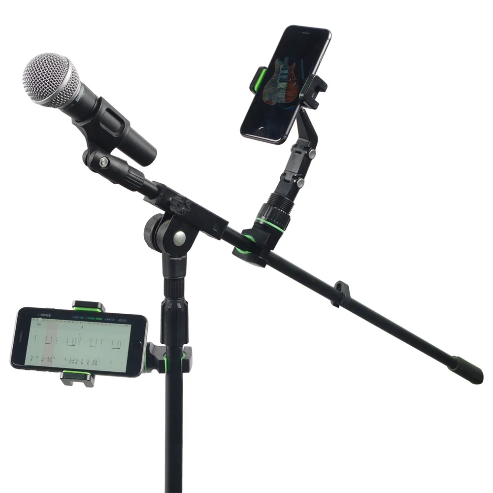 Multifunctional Microphone Stand Car Phone Holder For Live Broadcast Bracket Clip Degree Rotatable Mic Stand Phone Support