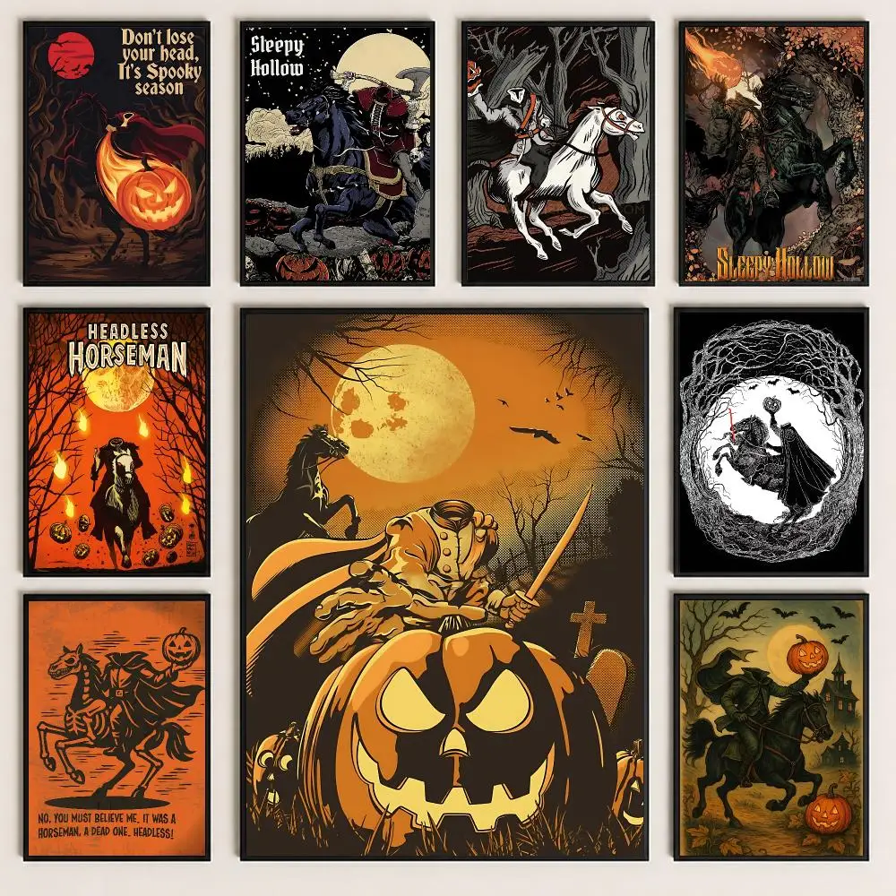 pattern Headless Horseman Poster Poster HD Printing Cozy and Warm Style for Home Decor for Bedrooms Cafes Gift Giving