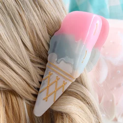 1PC Lovely Ice Cream Shape Hair Claw Clip Colorful Hair Accessories For Women Girls