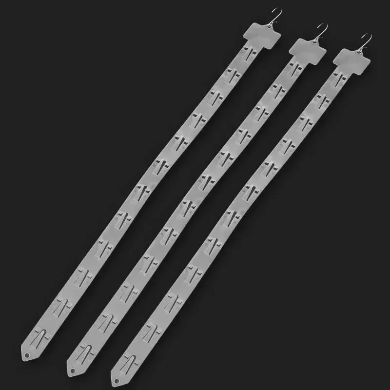 12/1Pcs Plastic Snack Hanging Strips Store Snacks Display Hanger with Hooks Merchandising Storage Clip Strip Supermarket Racks