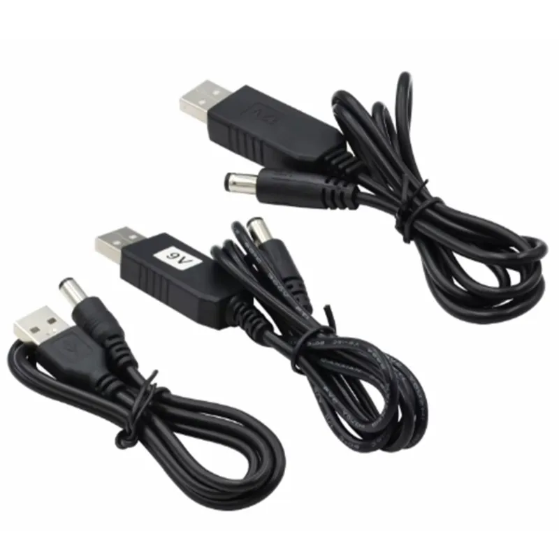 USB Converter DC 5V to DC 9V 12V Power Supply Adapter Step UP Module Boost Connector Line Wire USB Plug to DC Cable 2.1x5.5mm