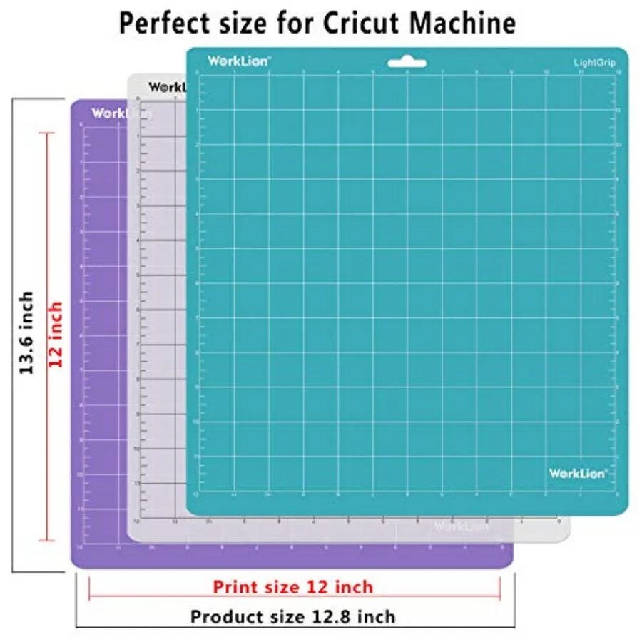 Cutting mat 12x12 Compatible With Silhouette Cameo 4/5/3/2/1 6 mats-4 Standard Adhesive, 1Light Adhesive, 1Strong Adhesive Adhe view 3