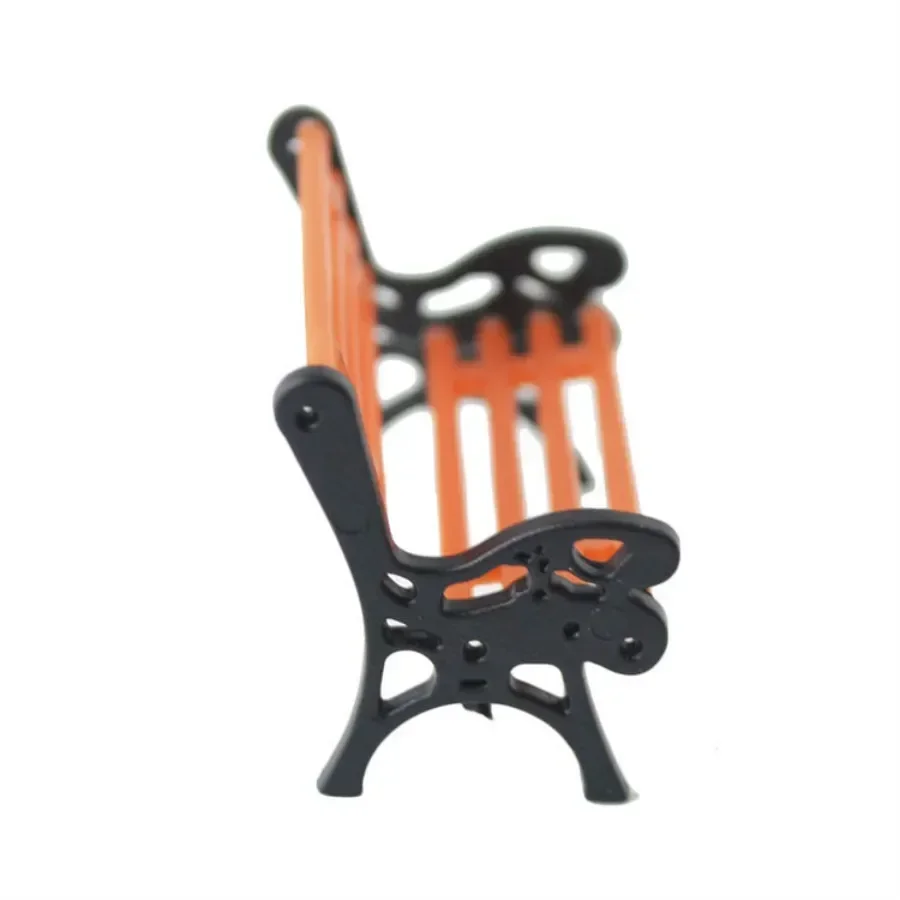 10 sztuk/partia HO N O skala ABS plastikowe DIY Model krzesło siedzisko parkowe do ogrodu kolei kolej kolej układ pociągu zabawka