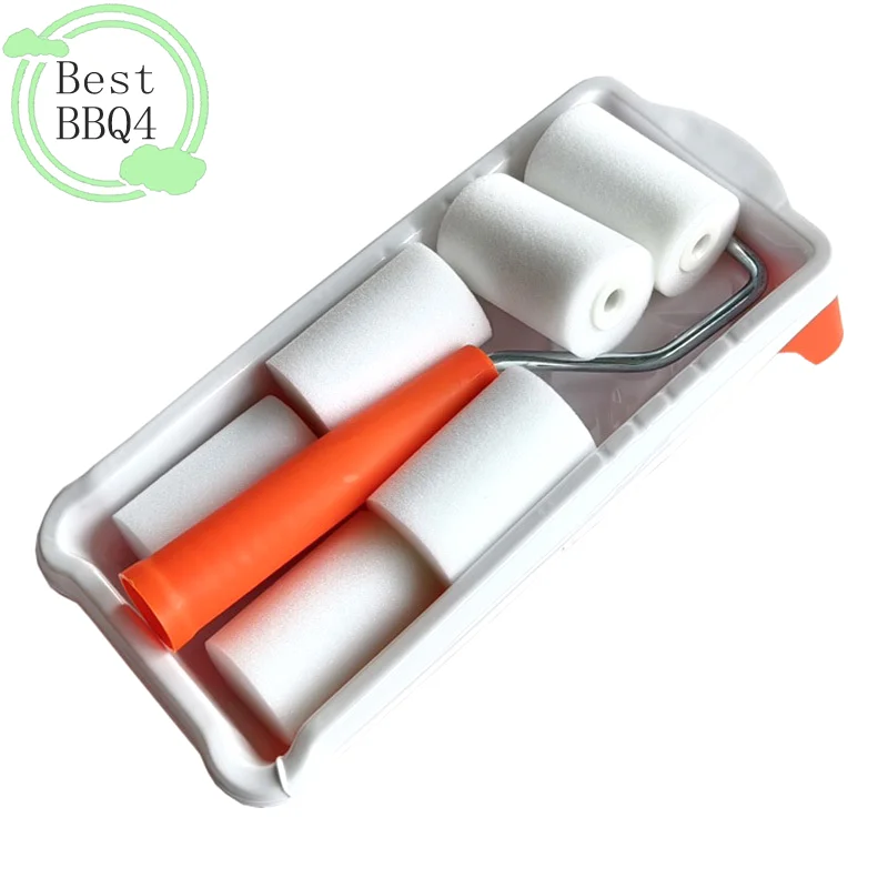 

(BBQ4)2 Inch Small Paint Roller Kit High-Density Foam Paint Roller Paint Tray Liner For Wall Painting Tools