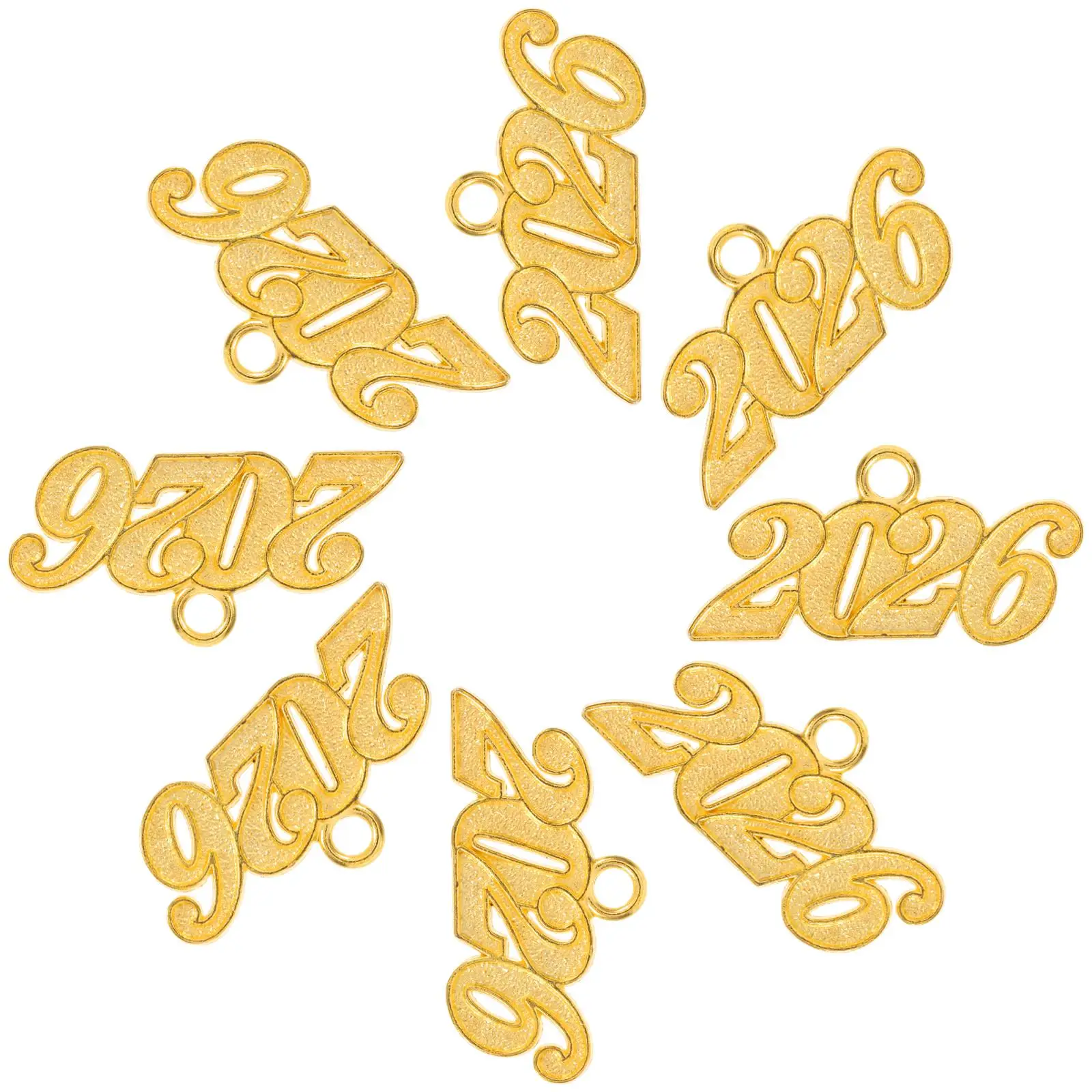 

50 Pcs 2026 Year Pendant Number Charms Graduation Party Supplies DIY Keychain Jewelry Making Tools Photo Props Wide Application