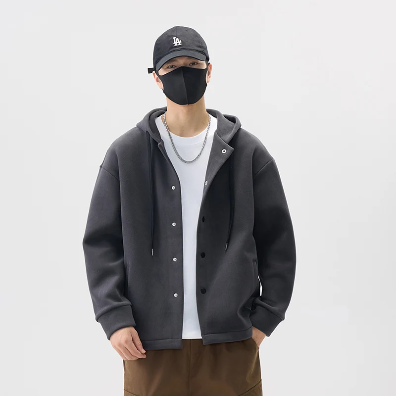 

Мужская утепленная флисовая толстовка с капюшоном из полиэстера, осенне-зимняя новинка