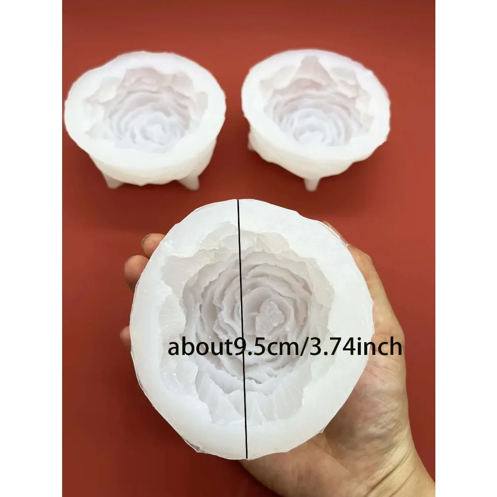1PC 3D Peony Flower Candle Silicone Mold-Mother's Day Candle Soap Mold-Beeswax Candle Soap Mold image 6