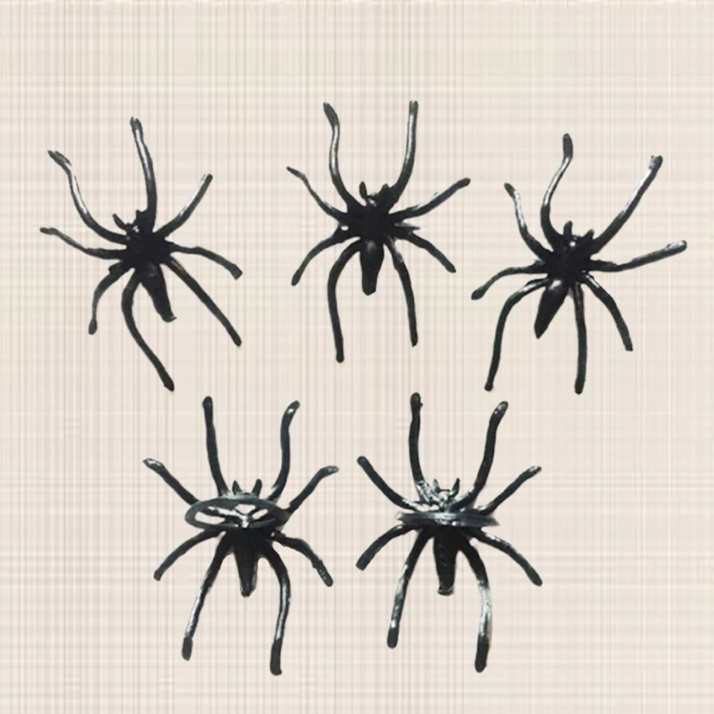 

144 PCS Halloween Party Favors Spider Ring Rings Decorations Long Legs Realistic