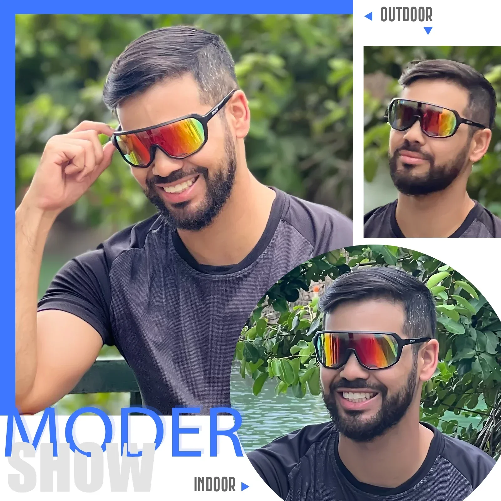 SCVCN Brand New okulary turystyczne Outdoor kolarstwo sportowe okulary przeciwsłoneczne UV400 okulary ochronne do jazdy na nartach akcesoria do rowerów górskich — zdjęcie 4
