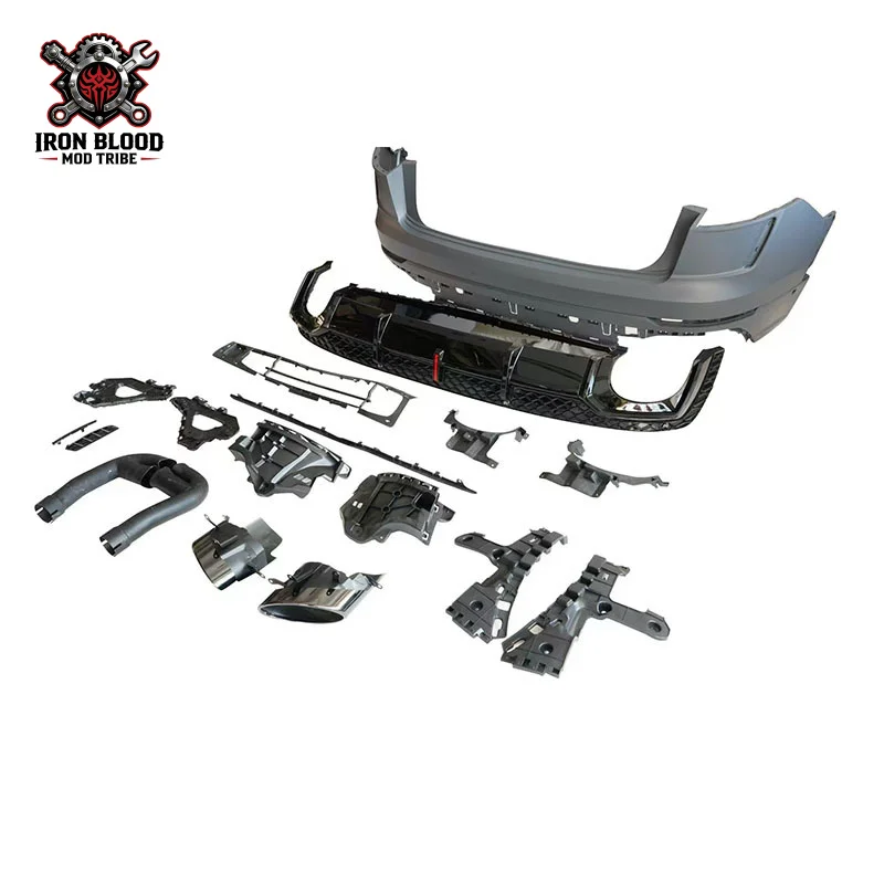 Suitable for Audi RSQ8 Q8 Modified RS Honeycomb Style Front Bumper Assembly Surround Deflector Exhaust