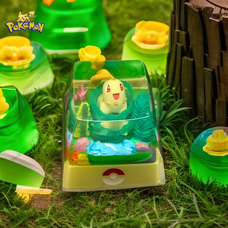 teclas-de-resina-de-pokemon-personaje-de-anime-chikorita-flash-3d-teclas-transparentes-para-teclado-mecanico-accesorios-regalos-personalizados