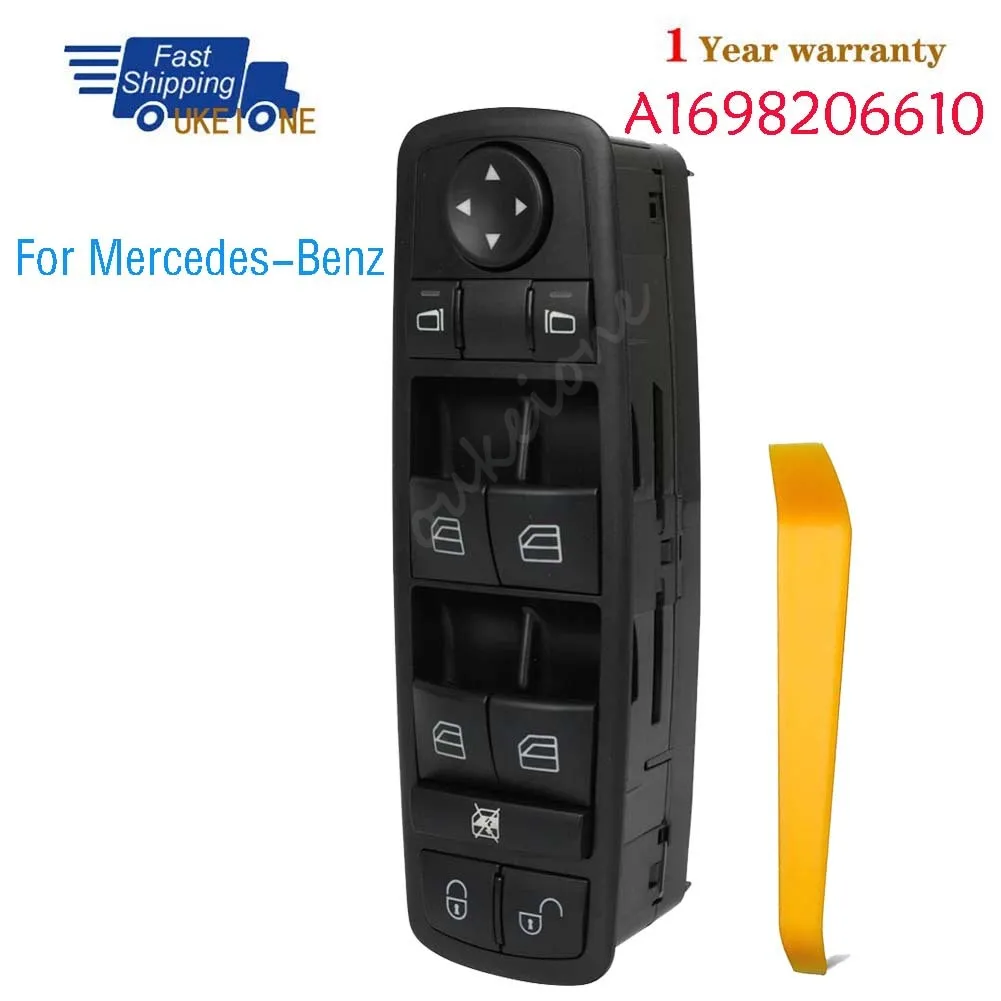 

A1698206610 For Mercedes-Benz A-CLASS W169 B-CLASS W245 A180 A200 B180 B200 Master Driver Side Window Door Power Switch Button
