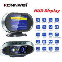 KONNWEI KW206 Head Up Display Computer Scanner OBD2 Car On-Board Real-time Data OBD 2 Clear Trouble Code Water Temperature Gauge