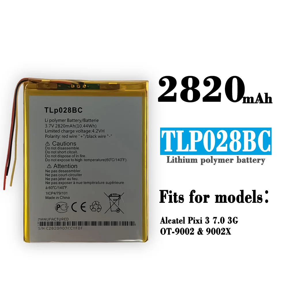 TLp028BC vervangende batterij voor Alcatel Tab Pixe 3 (7.0) 9002 9002X Hoge kwaliteit mobiele telefoon lithium nieuwe batterijen