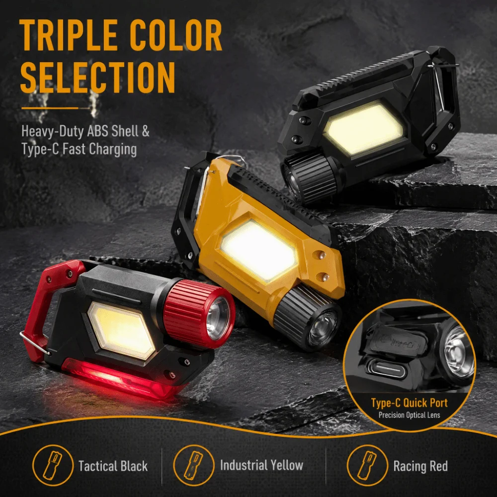 2 in 1 Design Mini Flashlight Lightweight Built In Rechargeable Battery Rechargeable Flashlight Long Lasting Battery Flashlight