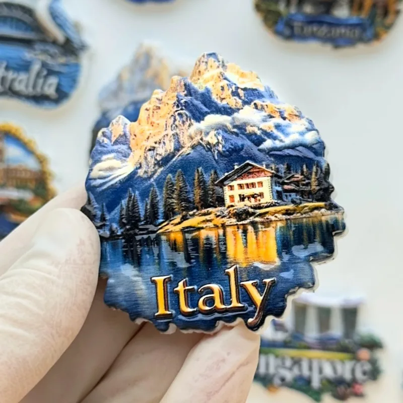 Italy Rome Fridge Stickers Amalfi Souvenirs Daisy Firenze Pisa Lago di Misurina Cinque Terre Fridge Magnets Wedding Gifts