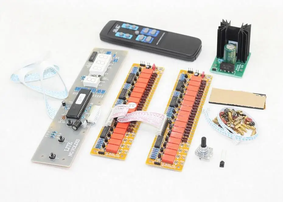 LITE V03 Kit de control remoto de volumen progresivo con amplificador de doble canal (versión de resistencia fotoacústica)