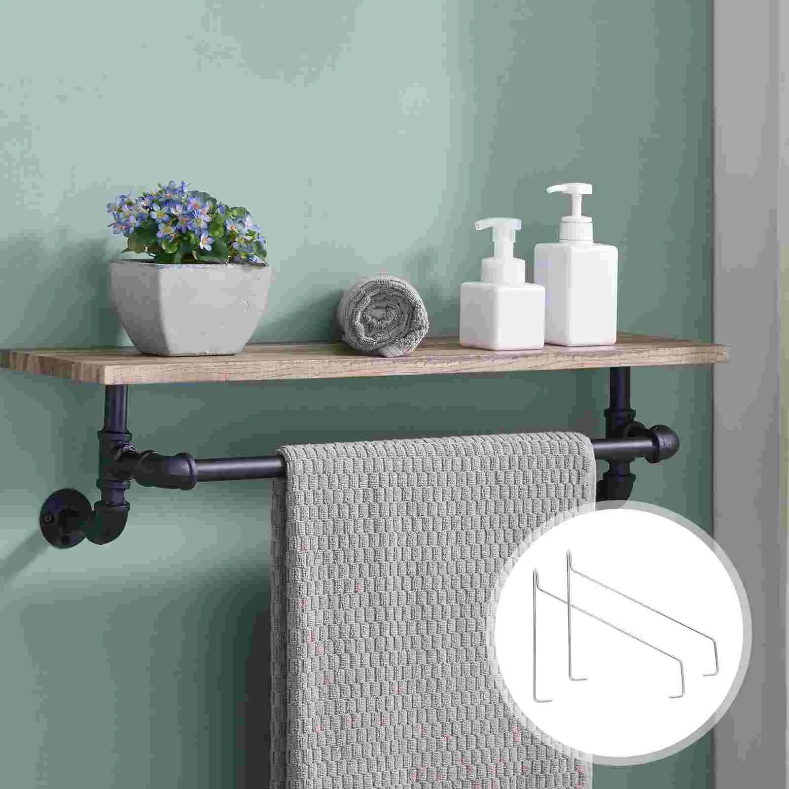 

2 Pcs Hook up Board Wall Rack Floating Shelf Bracket Display Brackets Heavy Duty Stainless Steel Triangular Shelfs