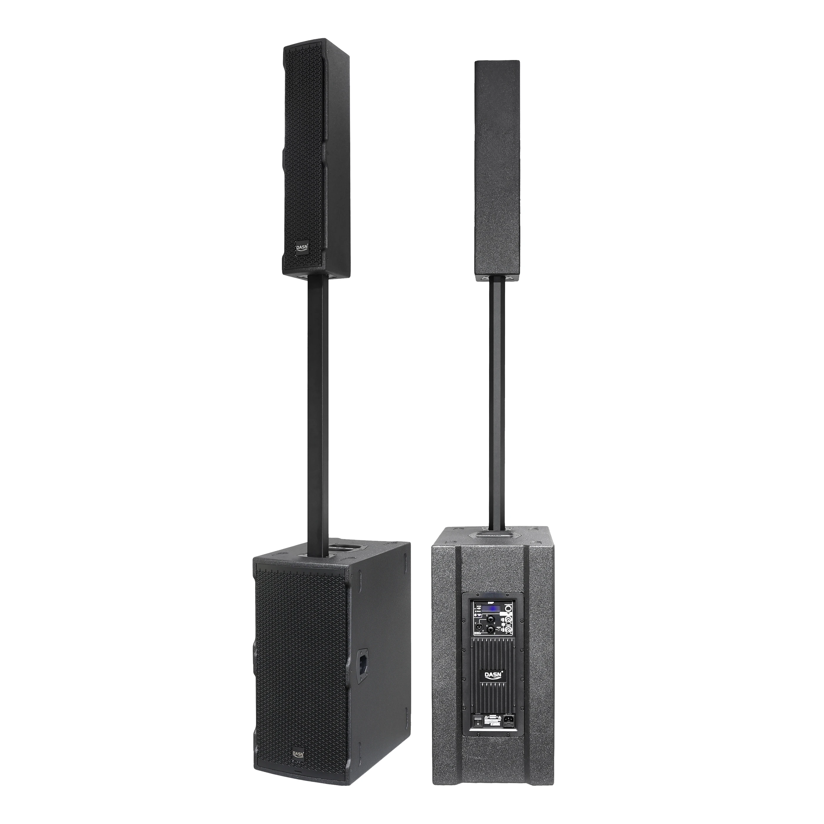 

DASN MAX9 4000W 2x10 Inch Subwoofer Audio Dj Party Stage Indoor Outdoor Church Active Professional Column Speaker PA System