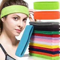 Men Sports Headband Fitness Hair Bands for Woman Hair Wrap Brace Elastic Cycling Yoga Running Exercising Sweatband Headwear