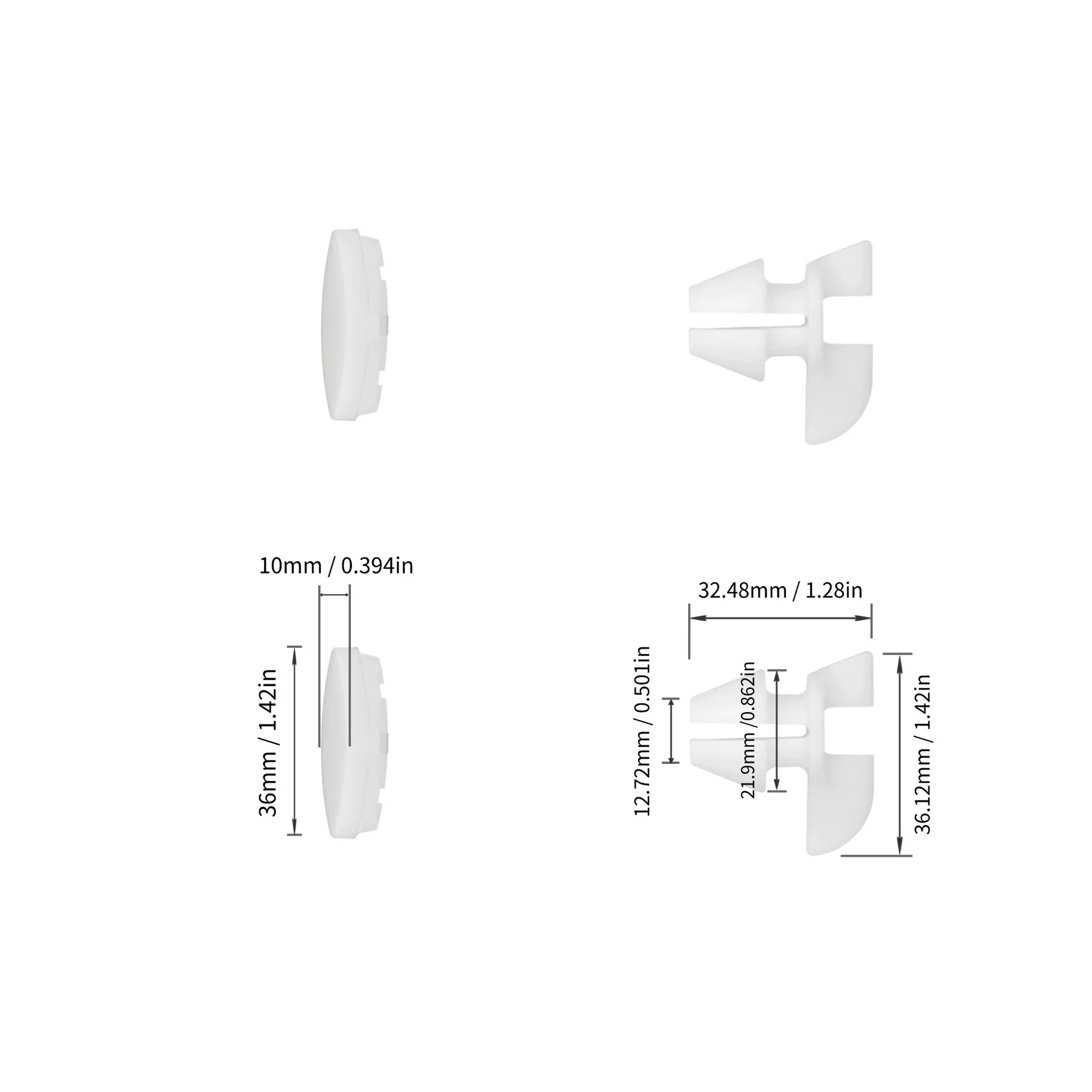 Rubber Cushioning Pads Toilet Seat Bumper Enhanced Stability Design Hassle-free Installation For Model 1133070