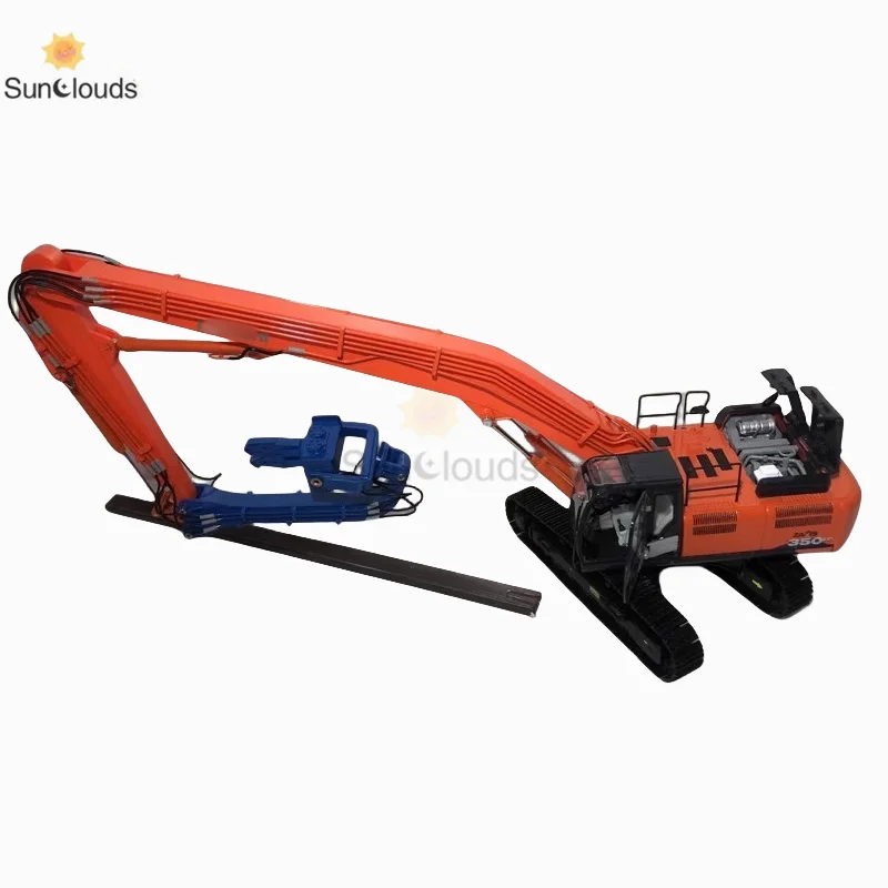 For HITACHI Telescopic Arm Pile Driver Model ZAXIS350-6 Alloy 1:50 Scale Die Cast Model Toy Car & Collection Gift & Display