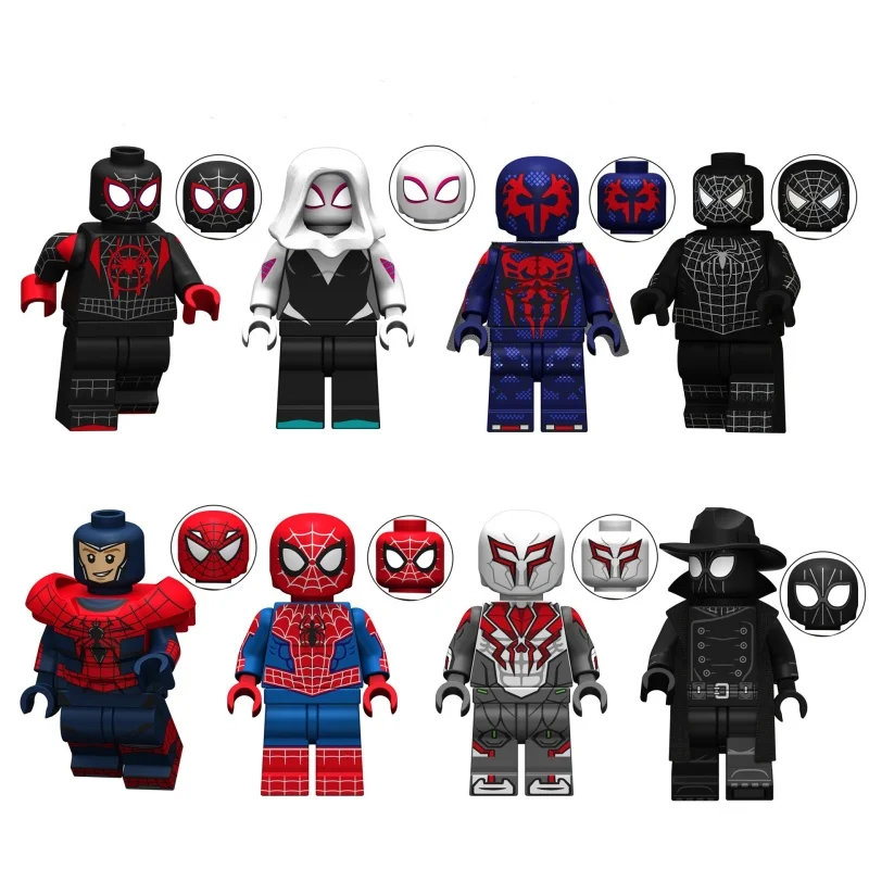 Bloques de construcción de superhéroes 3D de Los Vengadores de Marvel, juguete de bloques de construcción de dibujos animados creativos personalizados, regalo de vacaciones para niños