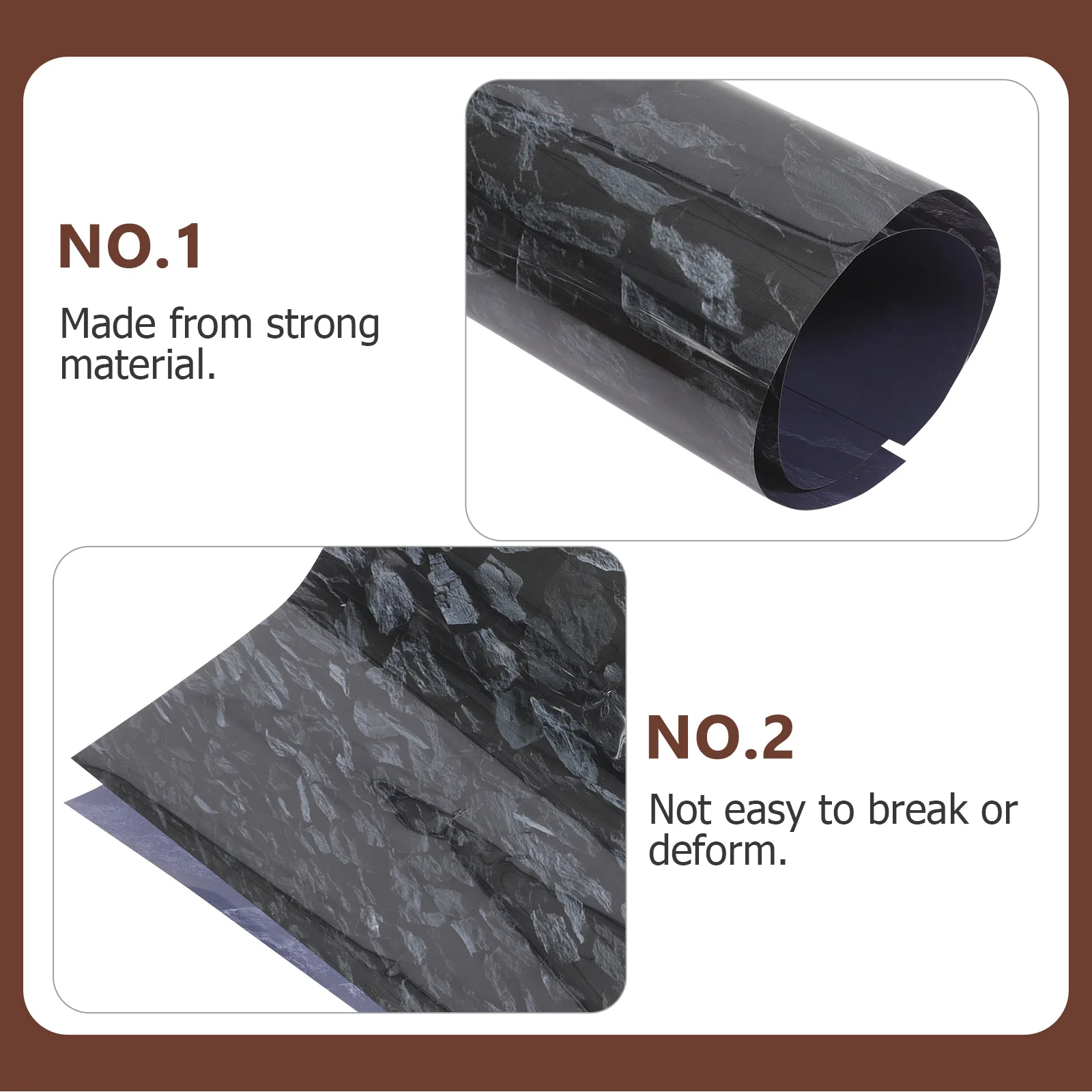 

Fish Tank Background Decal Simulated Rock Pattern Aquarium Sticker 3D Stereo Effect Decorative Fish Tank Background Backdrop