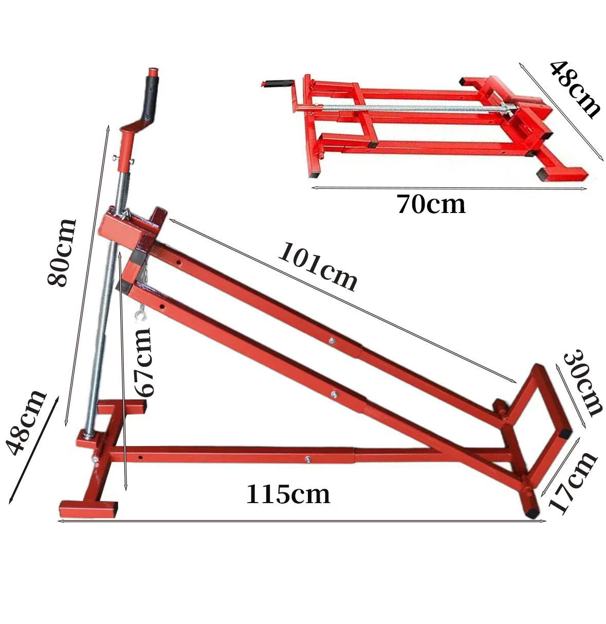 Hand Cranked Lawn Mower Bracket Spiral Side Top Garden Machinery Lawn Mower Manual Lawn Mower Jack Bracket