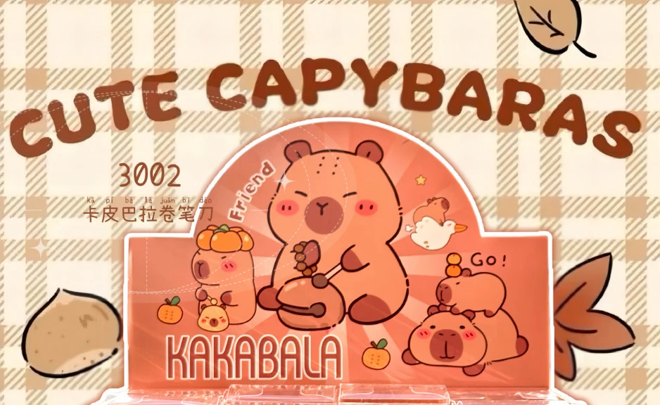 8 Pcs Wholesale New Product Capybara Pencil Sharpener Cartoon Cute School Supplies